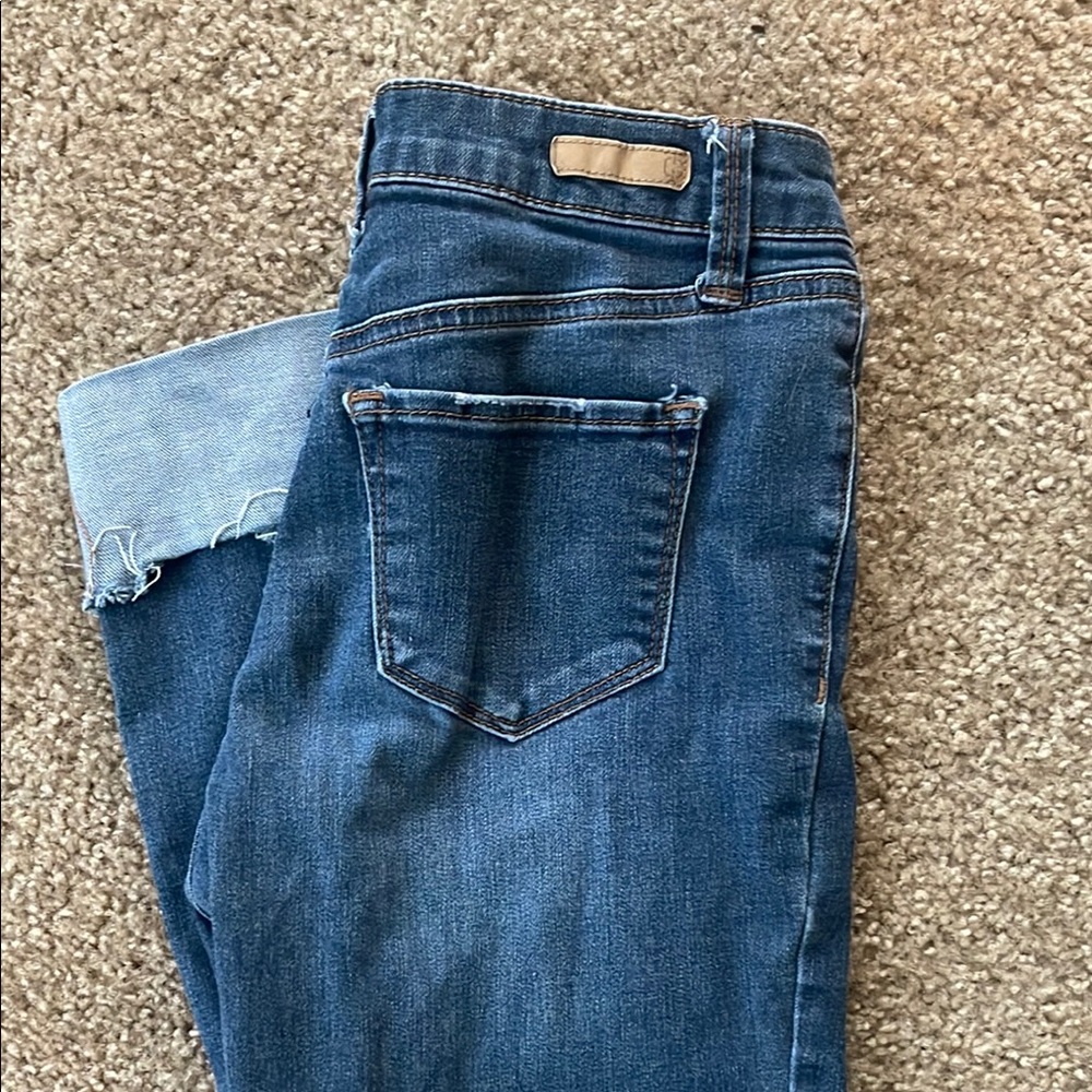 Classic Blue Denim Capri Jeans